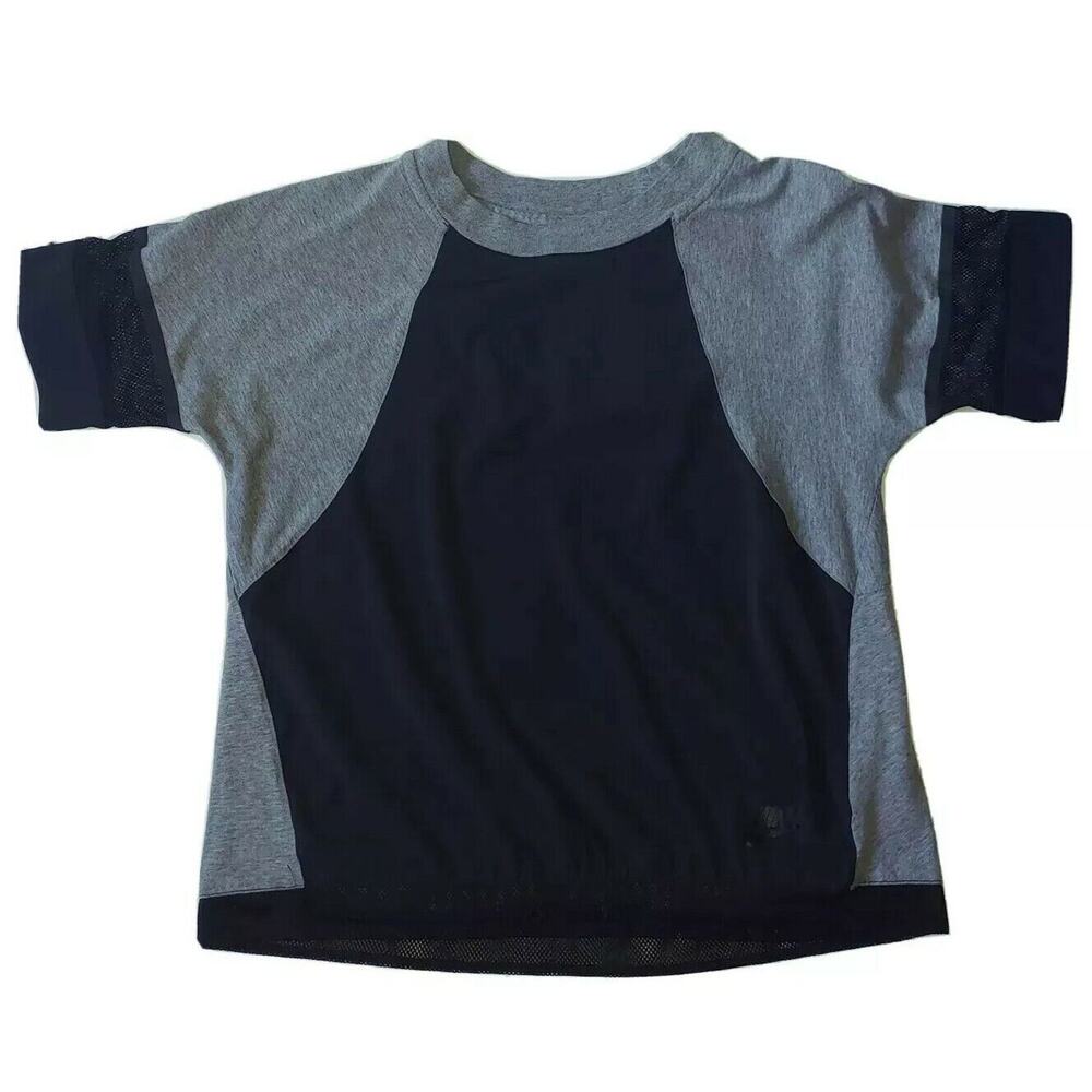 Nike Women's Size XS Bonded Mesh Jersey Tee (Black/ Carbon Heather/ Black)